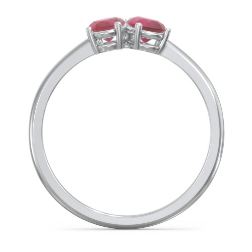Toi et Moi Oval and Pear Gemstone Ring