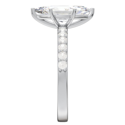 2 ct. Marquise CZ Engagement Ring with Accents