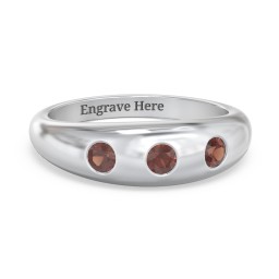 Round Stone Dome Ring