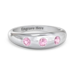 Round Stone Dome Ring