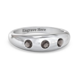Round Stone Dome Ring
