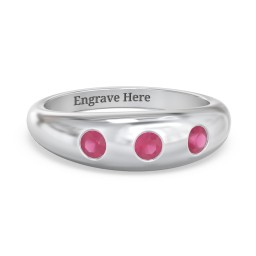 Round Stone Dome Ring