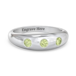 Round Stone Dome Ring