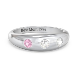 Round Stone Dome Ring