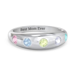 Round Stone Dome Ring