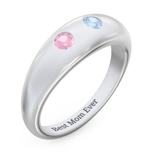Round Stone Dome Ring