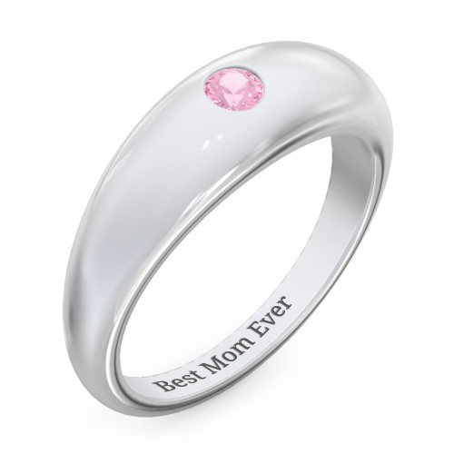 Round Stone Dome Ring