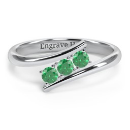 1 - 5 Birthstone Bypass Ring