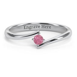 Birthstone Bypass Ring
