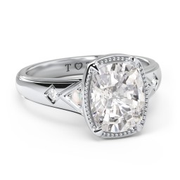 Elongated Cushion "Golden Era" Ring with Birthstones