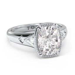 Elongated Cushion "Golden Era" Ring with Birthstones