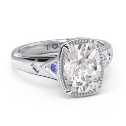 Elongated Cushion "Golden Era" Ring with Birthstones