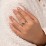 Toi et Moi Heart and Pear Gemstone Ring with V-Shape Band – 10K White Gold with Ruby and Pink Tourmaline