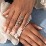 Zodiac Sign & Birthstone Bypass Ring – 10K White Gold with Garnet