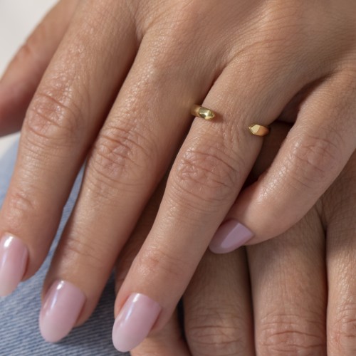 Classic Open Cuff Ring – 18K Gold Plated Silver