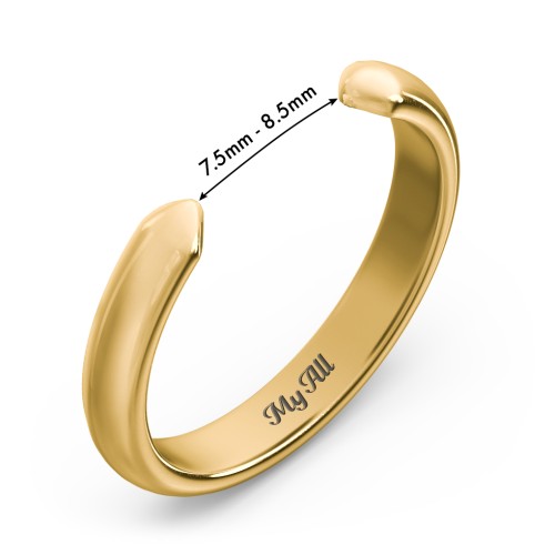 Classic Open Cuff Ring – 18K Gold Plated Silver
