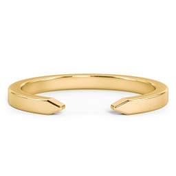 Narrow Essential Open Cuff Band Ring - Small Gap in 18K Gold Plated Silver
