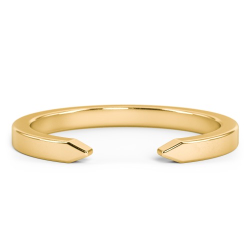 Narrow Essential Open Cuff Band Ring - Small Gap – 18K Gold Plated Silver
