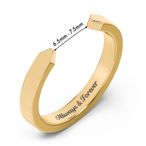 Wide Essential Open Cuff Band Ring - Medium Gap – 18K Gold Plated Silver