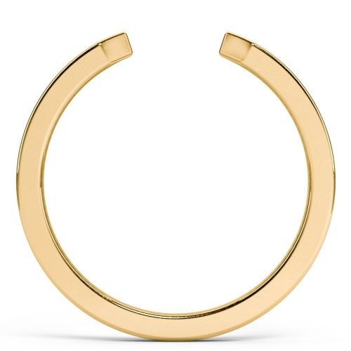 Wide Essential Open Cuff Band Ring - Small Gap – 18K Gold Plated Silver