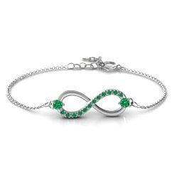 Double Stone Infinity Accent Bracelet