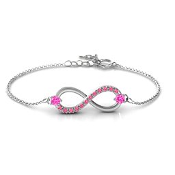 Double Stone Infinity Accent Bracelet