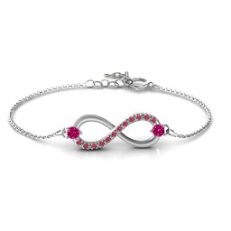 Double Stone Infinity Accent Bracelet