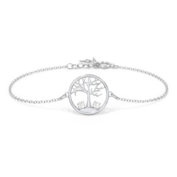 1 - 4 Stone Family Tree Bracelet