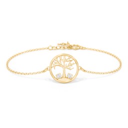 1 - 4 Stone Family Tree Bracelet
