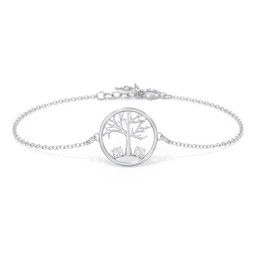 1 - 4 Stone Family Tree Bracelet