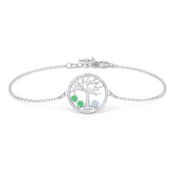 1 - 4 Stone Family Tree Bracelet
