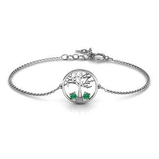 1 - 4 Stone Family Tree Bracelet