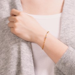 Engravable Classic Family Bracelet with Round Birthstones (1-5 Stones)