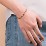 Engravable Milgrain Family Bracelet with Heart Birthstones (1-7 Stones) – Sterling Silver with Amethyst, Emerald, and Ruby