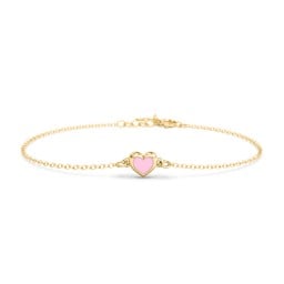 Heart Bracelet with Cold Enamel