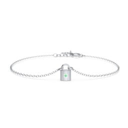 Padlock Bracelet with Accent Stone