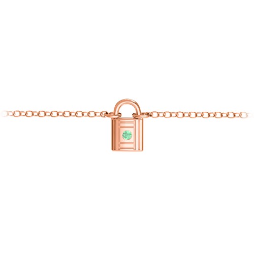Padlock Bracelet with Accent Stone