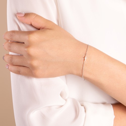 Cross Bracelet – Sterling Silver
