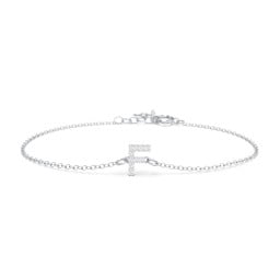 Pavé Initial Bracelet - F