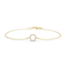 Pavé Initial Bracelet - O