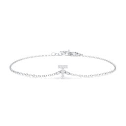Pavé Initial Bracelet - T