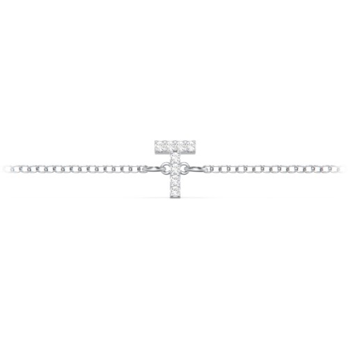 Pavé Initial Bracelet - T