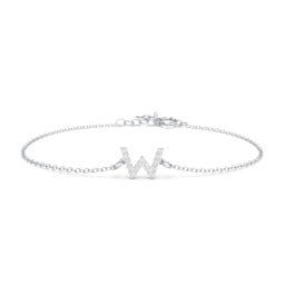 Pavé Initial Bracelet - W