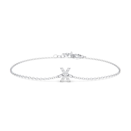 Pavé Initial Bracelet - X