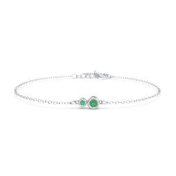 Generations 2-Stone Bezel Set Mother's Bracelet