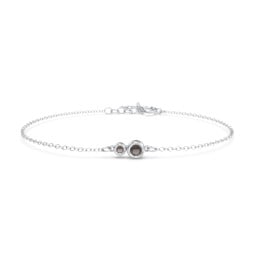 Generations 2-Stone Bezel Set Mother's Bracelet