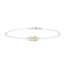 Generations 2-Stone Bezel Set Mother's Bracelet