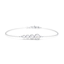 Generations 4-Stone Bezel Set Mother's Bracelet