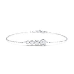 Generations 4-Stone Bezel Set Mother's Bracelet