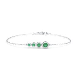 Generations 4-Stone Bezel Set Mother's Bracelet